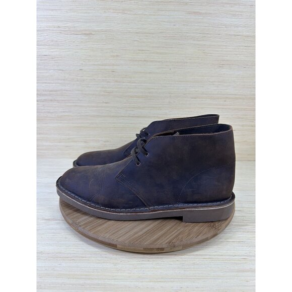 Clarks Bushacre 2 Brown Oiled Leather Chukka Boots Mens Size 11.5 - Picture 1 of 8
